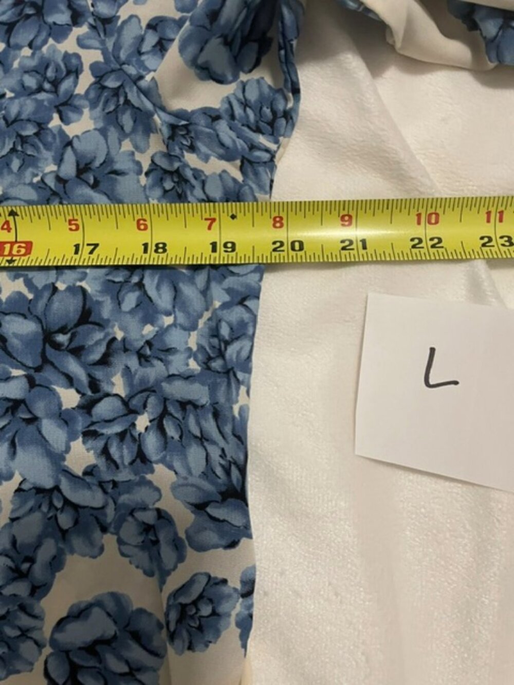 Yoyo 5 Women's Floral Mini Dress V-Neck 3/4 Sleeve, Blue Beige NWOT - Picture 11 of 12